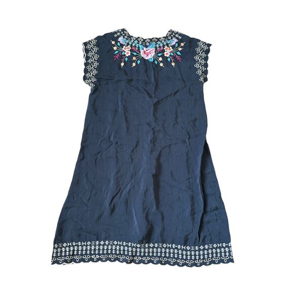 Johnny Was Embroidered Mini Dress Navy - Picture 3 of 12